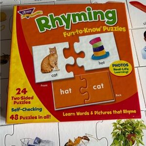 Rhyming Fun-to-Know Puzzles - Orange